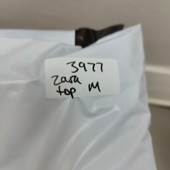 Zara Button Up Shirt Mens Medium Blue Floral Tropical Hawaiian Cotton Beach - Picture 8 of 8